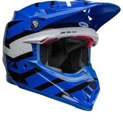 Bell Moto-9S Flex Off-Road Helm Mit Helmschirm Und Tri-Matrix-Schale -Motorradbekleidungsgeschäft bell moto9s flex banshee blue offroad helmet 1 1