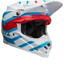 Bell Moto-9S Flex Off-Road Helm Mit Helmschirm Und Tri-Matrix-Schale -Motorradbekleidungsgeschäft bell moto9s flex banshee white offroad helmet 1 1