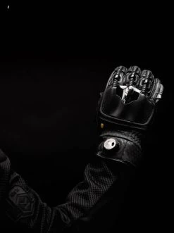 Knox HANDROID MK5 Motorradhandschuhe CE Mit BOA-Verschluss Lange Stulpe -Motorradbekleidungsgeschäft black handroid pod rider 1