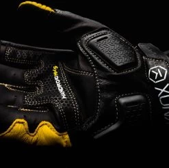 Knox HANDROID MK5 Motorradhandschuhe CE Mit BOA-Verschluss Lange Stulpe -Motorradbekleidungsgeschäft black palm sps