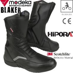 Modeka Motorradstiefel BLAKER Hipora Wasserdicht Reflektierend Mit Verstärkungen Und CE -Motorradbekleidungsgeschäft blaker b 10 haupt