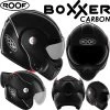 Roof Überklapphelm BoXXer CARBON Mit 50% Getöntem Antifog-Visier Und Doppel-Zulassung Als Jet Und Integral