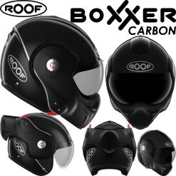 Roof Überklapphelm BoXXer CARBON Mit 50% Getöntem Antifog-Visier Und Doppel-Zulassung Als Jet Und Integral