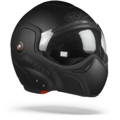 Roof Überklapphelm BOXXER RO9 Fiberglas Modularhelm Mit Doppel-Zertifizierung Als Jet Und Integral -Motorradbekleidungsgeschäft boxxer schwarz matt 9