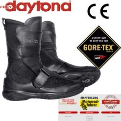 Daytona Gore-Tex Motorradstiefel BURDIT GTX Sommer Leder CE Wasserdicht Mit Anziehhilfe