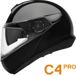 Schuberth Klapphelm C4 PRO Mit Sonnenblende Und Max Vision Pinlock 120 -Motorradbekleidungsgeschäft c4 pro glossy black haupt