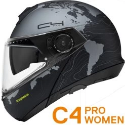 Schuberth Klapphelm C4 PRO WOMEN Für Damen Mit Max Vision Pinlock 120 Und Sonnenblende -Motorradbekleidungsgeschäft c4 pro women magnitudo black haupt