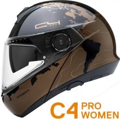Schuberth Klapphelm C4 PRO WOMEN Für Damen Mit Max Vision Pinlock 120 Und Sonnenblende -Motorradbekleidungsgeschäft c4 pro women magnitudo brown haupt