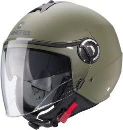 Caberg Jethelm RIVIERA V4 X Mit Sonnenblende Und Langem Visier ECE 22.06 -Motorradbekleidungsgeschäft caberg riviera v4 x gruen matt 1 1