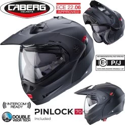 Caberg Endurohelm TOURMAX X Klapphelm Mit Sonnenblende Pinlock P/J Und ECE 22.06