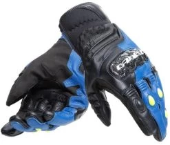 Dainese CARBON 4 Motorradhandschuhe Kurze Stulpe Smart Touch CE Mit DCP System Leder -Motorradbekleidungsgeschäft carbon 4 short leather gloves racing blue black fluo yellow 1 1