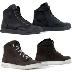 Forma Motorradschuhe CITY DRY Leder Wasserdicht CE Mit Knöchelprotektoren Und Mid-Dual Flex PP-Fußbett