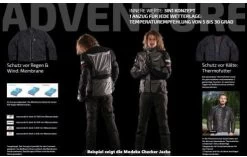 Modeka Motorrad-Softshell Jacke CLARKE Mit Abnehmbarem Hoodie Thermoweste Und Protektoren -Motorradbekleidungsgeschäft clarke detail1