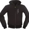 Modeka Motorrad-Softshell Jacke CLARKE Mit Abnehmbarem Hoodie Thermoweste Und Protektoren -Motorradbekleidungsgeschäft clarke schwarz 1 1