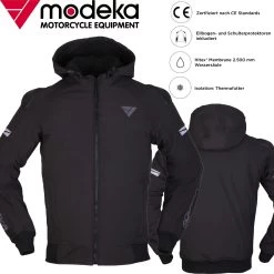 Modeka Softshell-Hoodie CLARKE SPORT Motorradjacke Wasserdicht CE A Mit Protektoren Und Thermofutter 12 Modeka Softshell-Hoodie CLARKE SPORT Motorradjacke Wasserdicht CE A Mit Protektoren Und Thermofutter -Motorradbekleidungsgeschäft clarkesport 10 haupt
