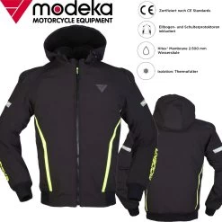 Modeka Softshell-Hoodie CLARKE SPORT Motorradjacke Wasserdicht CE A Mit Protektoren Und Thermofutter 16 Modeka Softshell-Hoodie CLARKE SPORT Motorradjacke Wasserdicht CE A Mit Protektoren Und Thermofutter -Motorradbekleidungsgeschäft clarkesport 431 haupt