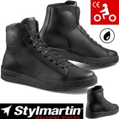 Stylmartin Motorrad Sneaker CORE Leder Wasserdicht Air-Mesh Futter Protektoren CE -Motorradbekleidungsgeschäft core schwarz haupt