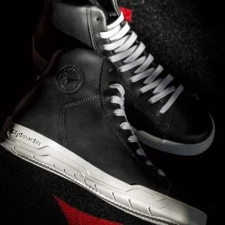 Stylmartin Motorrad Sneaker CORE Leder Wasserdicht Air-Mesh Futter Protektoren CE -Motorradbekleidungsgeschäft core schwarz weiss 6