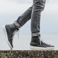 Stylmartin Motorrad Sneaker CORE Leder Wasserdicht Air-Mesh Futter Protektoren CE -Motorradbekleidungsgeschäft core schwarz weiss 8