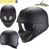 Scorpion Jethelm Mit Maske COVERT-X Mit Ultra-TCT Im Street-Fight-Bad-Ass-Look Inklusive GRATIS Visier -Motorradbekleidungsgeschäft covertx solid matbla haupt