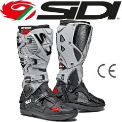 SIDI Motorradstiefel CROSSFIRE 3 SRS Mit Sohlen-System Überdehnschutz Offroad Crossstiefel CE -Motorradbekleidungsgeschäft crossfire3 srs blackcenere haupt