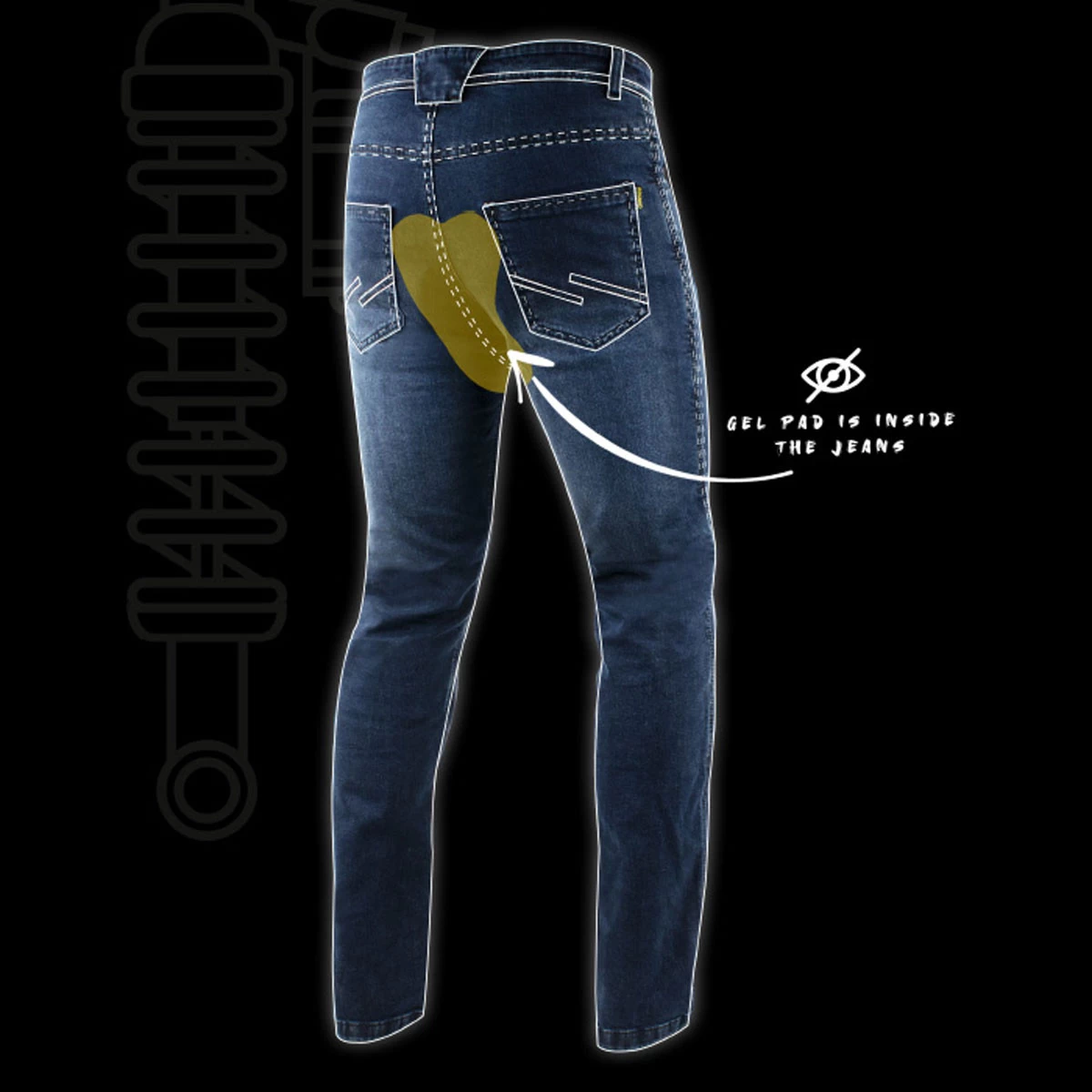 Trilobite Motorradjeans CULLEBRO Für Herren Mit Gel-Dämpfungspad Aramid Und Knieprotektoren 12 Trilobite Motorradjeans CULLEBRO Für Herren Mit Gel-Dämpfungspad Aramid Und Knieprotektoren – Bild 10