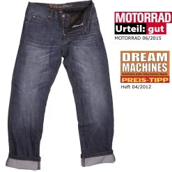 Modeka Motorradjeans DENVER 2 II PRO Relaxed-Fit Mit Aramid-Innenhose Und Knieprotektoren -Motorradbekleidungsgeschäft denver2pro haupt
