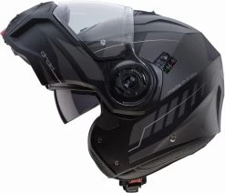 Caberg Klapphelm DROID Mit Sonnenblende Und Pinlock -Motorradbekleidungsgeschäft droid blaze matt black anthracite profile open 2