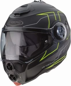 Caberg Klapphelm DROID Mit Sonnenblende Und Pinlock -Motorradbekleidungsgeschäft droid blaze matt black yellow fluo 3 4 3