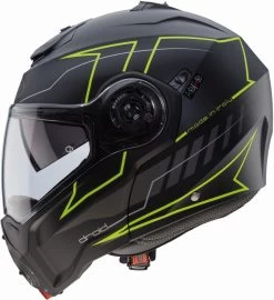 Caberg Klapphelm DROID Mit Sonnenblende Und Pinlock -Motorradbekleidungsgeschäft droid blaze matt black yellow fluo profile 2