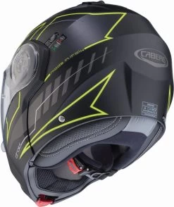 Caberg Klapphelm DROID Mit Sonnenblende Und Pinlock -Motorradbekleidungsgeschäft droid blaze matt black yellow fluo rear 2