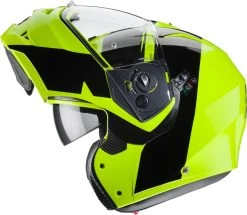 Caberg Klapphelm DUKE 2 II Mit Sonnenblende Und Pinlock -Motorradbekleidungsgeschäft duke ii impact yellow fluo black profile open 2