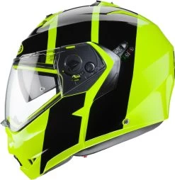 Caberg Klapphelm DUKE 2 II Mit Sonnenblende Und Pinlock -Motorradbekleidungsgeschäft duke ii impact yellow fluo black profile 2