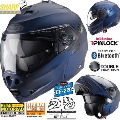 Caberg Klapphelm DUKE 2 II Mit Sonnenblende Und Pinlock -Motorradbekleidungsgeschäft duke ii matt blue yama haupt 6