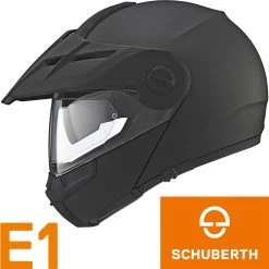 Schuberth Klapphelm E1 Enduro Fiberglas Helm Mit Sonnenblende Und Pinlock -Motorradbekleidungsgeschäft e1 matt black haupt 1