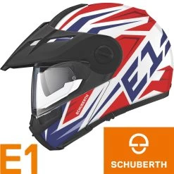 Schuberth Klapphelm E1 Enduro Fiberglas Helm Mit Sonnenblende Und Pinlock