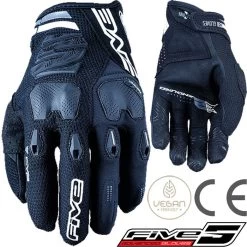 FIVE Motorradhandschuhe E2 Enduro CE Stretch Belüftet -Motorradbekleidungsgeschäft e2 black haupt