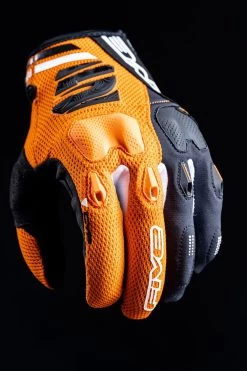 FIVE Motorradhandschuhe E2 Enduro CE Stretch Belüftet -Motorradbekleidungsgeschäft e2 orange focus 5