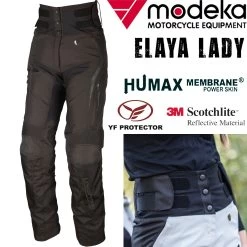 Modeka Damen Motorradhose ELAYA LADY Mit High-Waist Stretchbund Humax-Membrane Und YF Protektoren