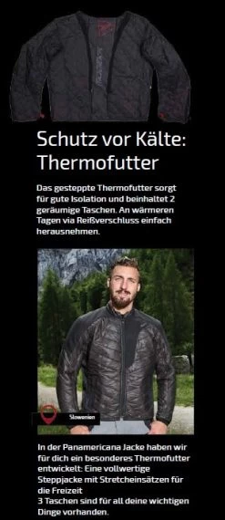 Modeka Damen Motorrad-Lederjacke IONA LADY Aus Büffelleder Mit Stretch Thermoweste Und Protektoren -Motorradbekleidungsgeschäft erklaerung thermofutter