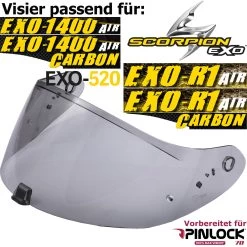Scorpion 3D Visier KDF16-1 Für Helm EXO-1400 / EXO-R1 / EXO-520 Vorbereitet Für Max Vision Pinlock