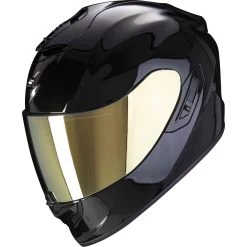 Scorpion Integralhelm EXO-1400 AIR Mit Sonnenblende Max Vision Pinlock Und AirFit Wangenpolster -Motorradbekleidungsgeschäft exo1400a solid bla 1 1