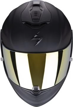 Scorpion Integralhelm EXO-1400 AIR Mit Sonnenblende Max Vision Pinlock Und AirFit Wangenpolster -Motorradbekleidungsgeschäft exo1400a solid matbla 2
