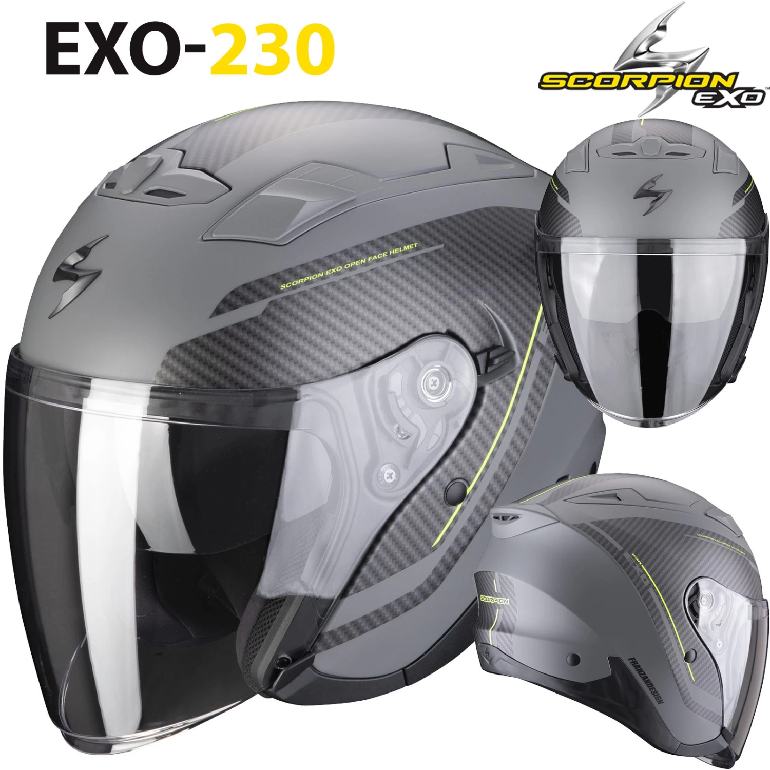 Scorpion Jethelm EXO-230 Mit Langem Visier Sonnenblende Und ECE 22.06 17 Scorpion Jethelm EXO-230 Mit Langem Visier Sonnenblende Und ECE 22.06 – Bild 15