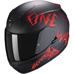 Scorpion Integralhelm EXO-390 Mit KwickWick Kwickfit EllipTec Und ECE 22.05 -Motorradbekleidungsgeschäft exo390 oneway matblared 1 1
