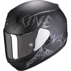 Scorpion Integralhelm EXO-390 Mit KwickWick Kwickfit EllipTec Und ECE 22.05 -Motorradbekleidungsgeschäft exo390 oneway matblasil 1 1