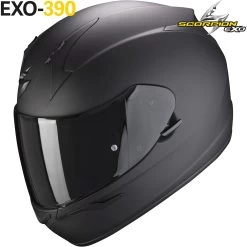 Scorpion Integralhelm EXO-390 Mit KwickWick Kwickfit EllipTec Und ECE 22.05 -Motorradbekleidungsgeschäft exo390 solid matbla haupt