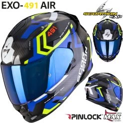 Scorpion Integralhelm EXO-491 Mit Sonnenblende Und ECE 22.06 36 Scorpion Integralhelm EXO-491 Mit Sonnenblende Und ECE 22.06 -Motorradbekleidungsgeschäft exo491 spin blabluneoyel haupt