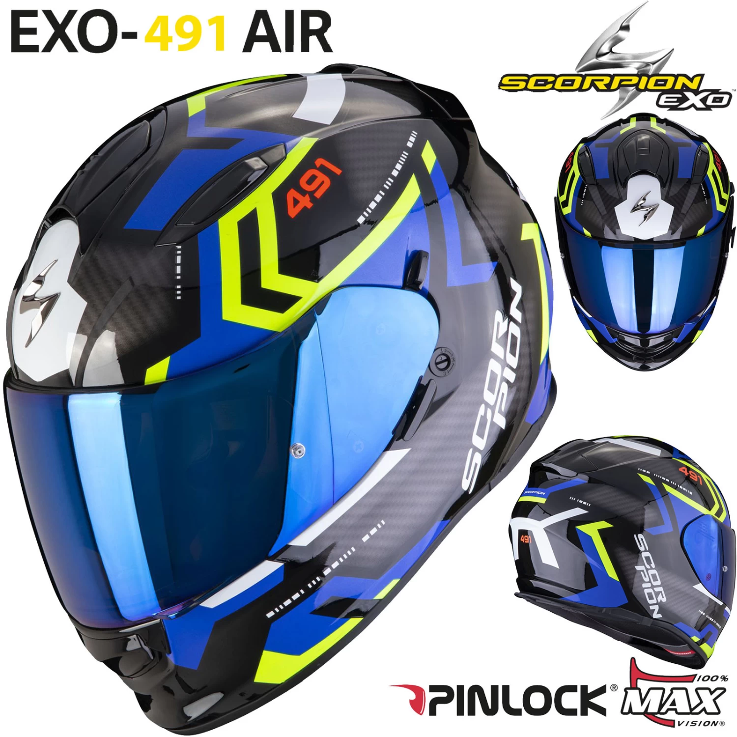 Scorpion Integralhelm EXO-491 Mit Sonnenblende Und ECE 22.06 17 Scorpion Integralhelm EXO-491 Mit Sonnenblende Und ECE 22.06 – Bild 15