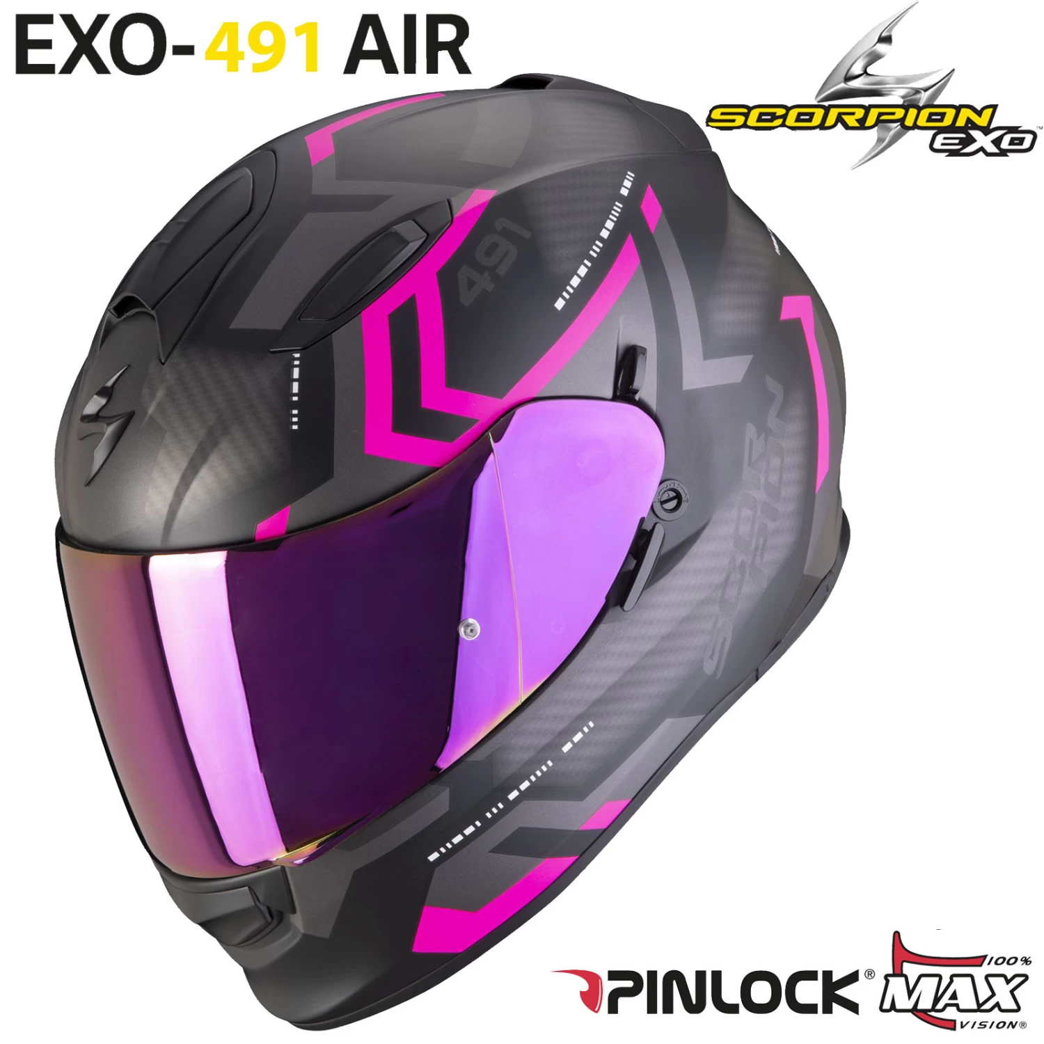 Scorpion Integralhelm EXO-491 Mit Sonnenblende Und ECE 22.06 10 Scorpion Integralhelm EXO-491 Mit Sonnenblende Und ECE 22.06 – Bild 8